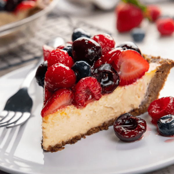 Tarta de queso y frutos rojos